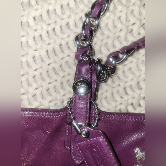 Coach Tribeca Patent Leather Tote Berry - Picture 10 of 13